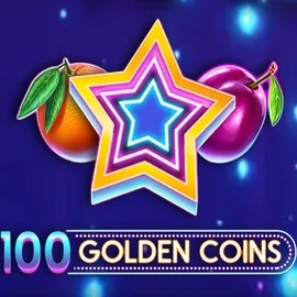 100 Golden Coins slot logo by Amusnet Interactive at HiddenJack Casino