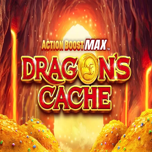 Action Boost Max Dragon's Cache slot icon by SpinPlay Games, available at HiddenJack Casino