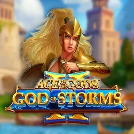 Age Of The Gods: God Of Storms 2 by Playtech, showcased at hiddenjackscasino.com – game logo