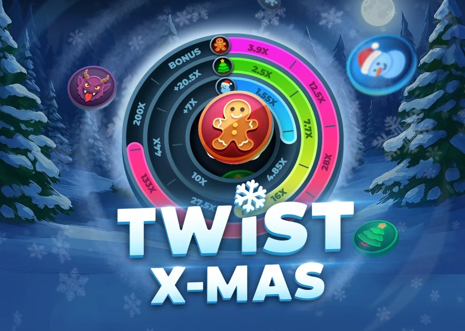Official Casino Games logo: Twist X-mas by InOut at HiddenJack Casino