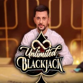 Unlimited Blackjack slot logo by Ezugi at HiddenJack Casino